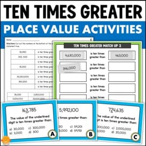 ten times greater place value activities
